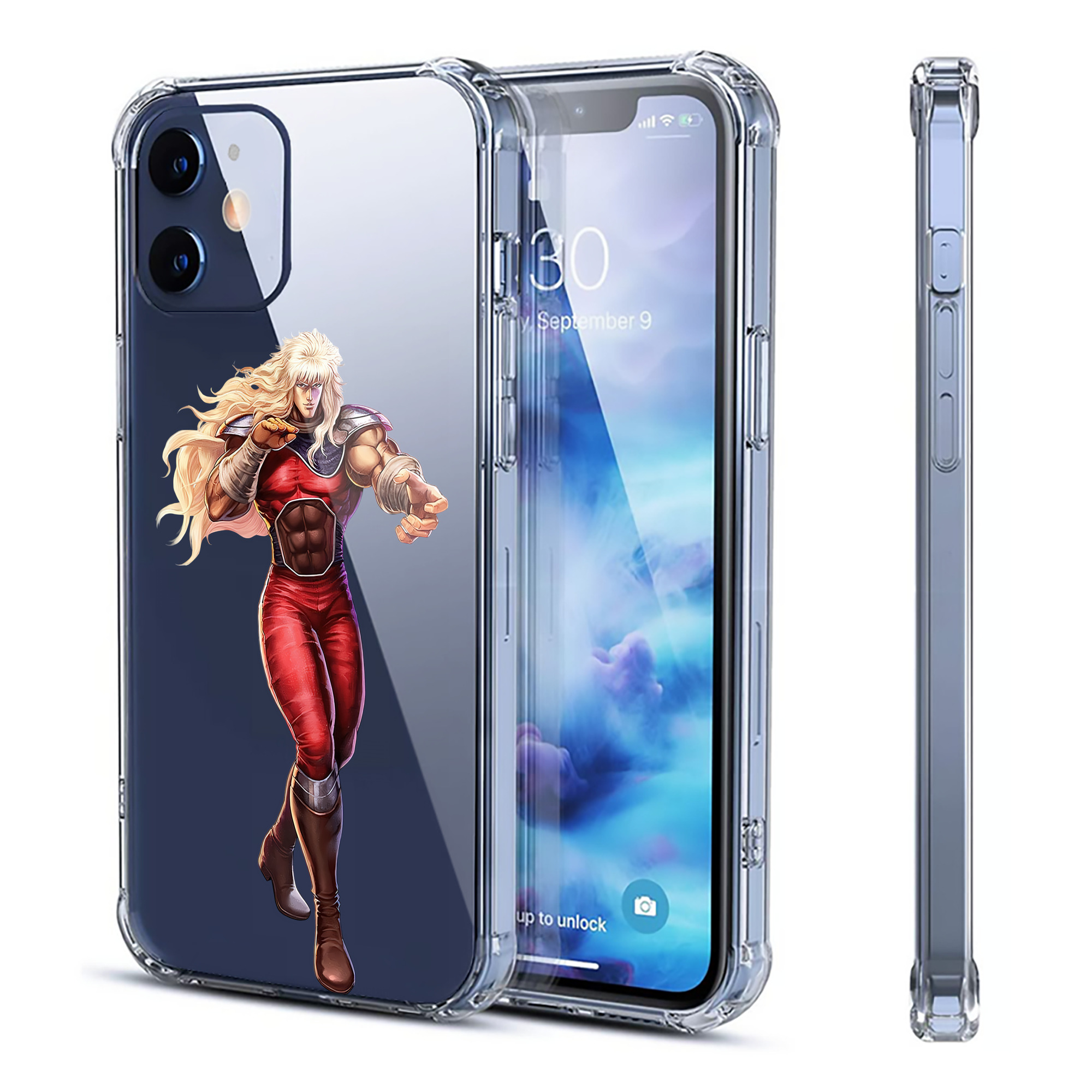 （画像用） 北斗の拳 Fist of the North Star 【iPhone 12シリーズ対応】透明スマホケース（クリアソフトケース）
